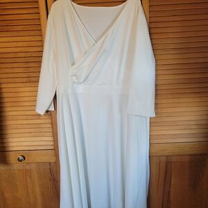 Elegant White Wrap Dress